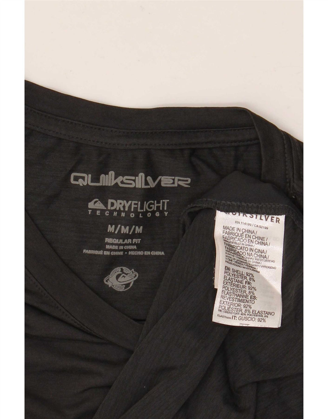 Canotta grafica da uomo con vestibilità regolare Quiksilver, poliestere nero medio