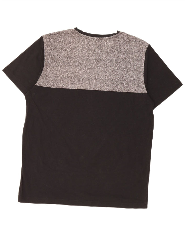 T-shirt grafica da uomo HUGO BOSS Top Large in cotone color block nero