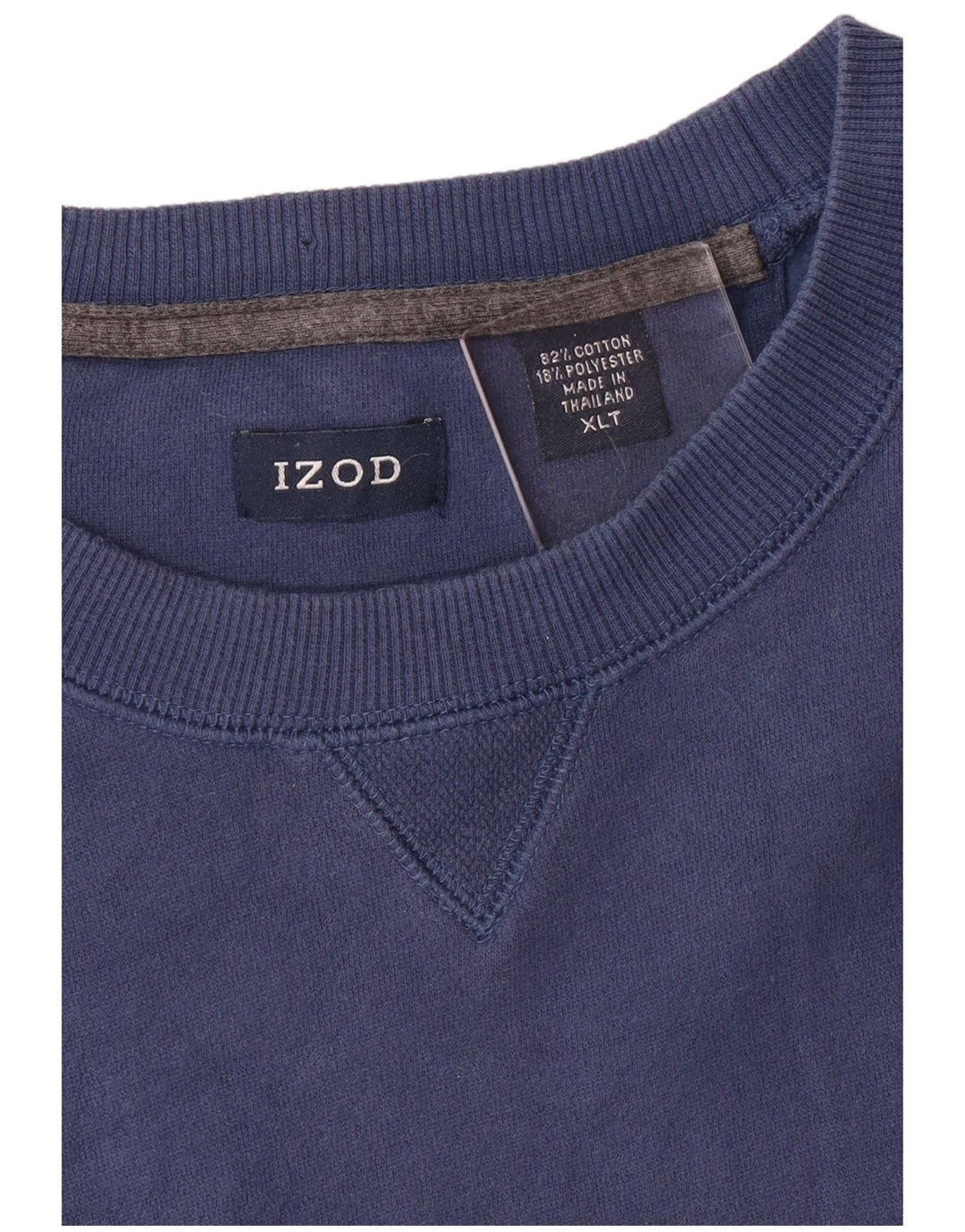 Felpa alta da uomo Izod maglione XL cotone blu navy