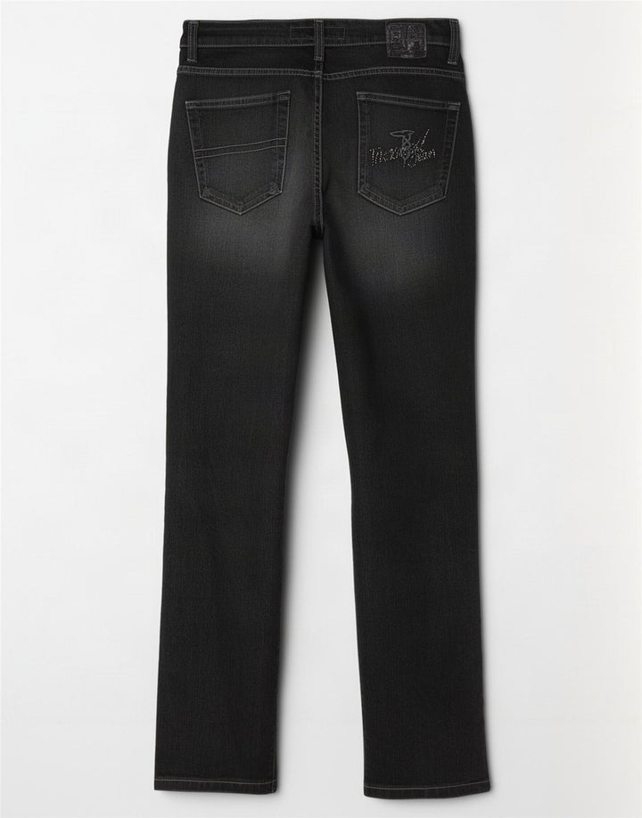 Jeans Dritti Donna Trussardi W28 L30 Cotone Grigio