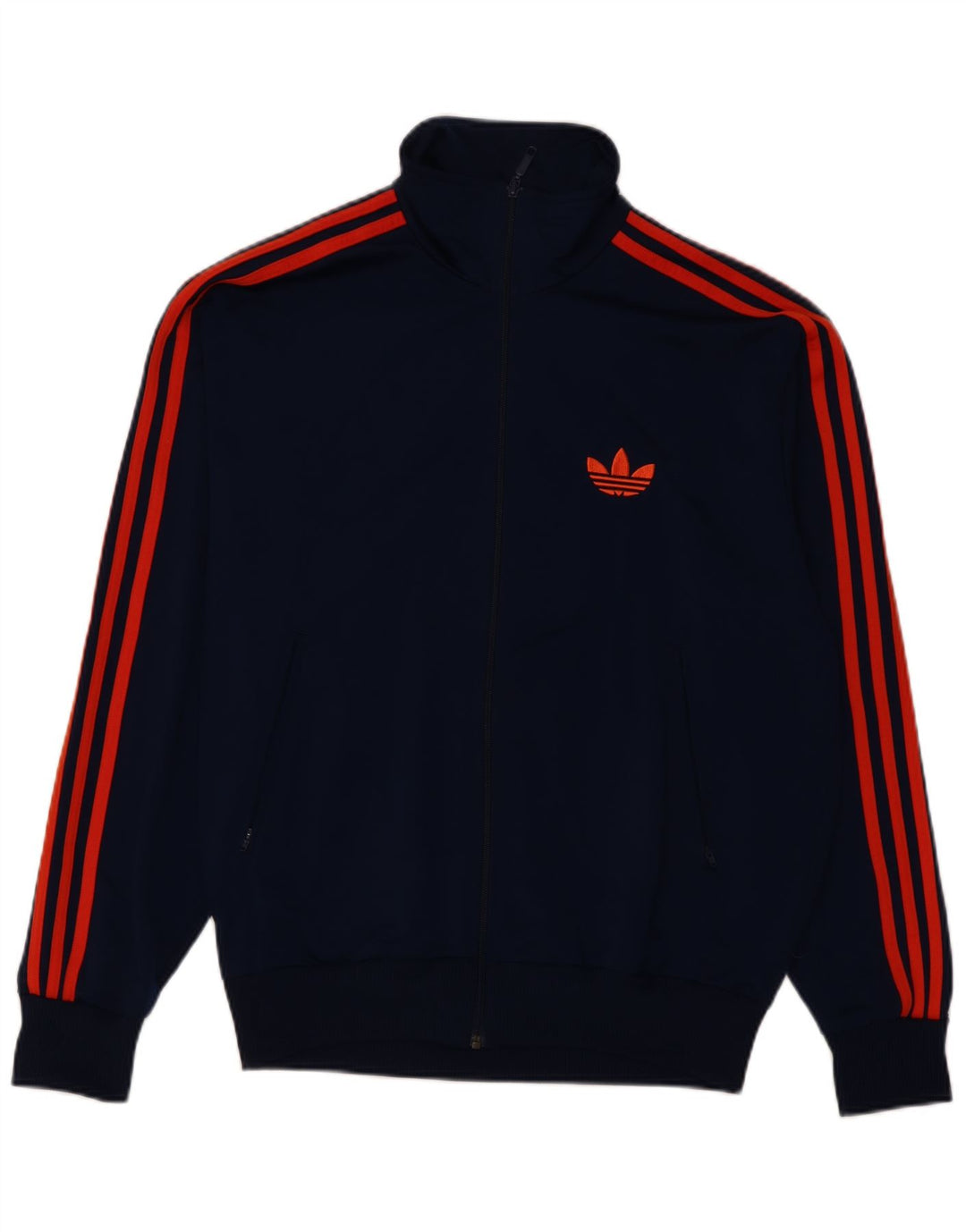 Giacca da ginnastica da uomo Adidas grande in poliestere blu navy