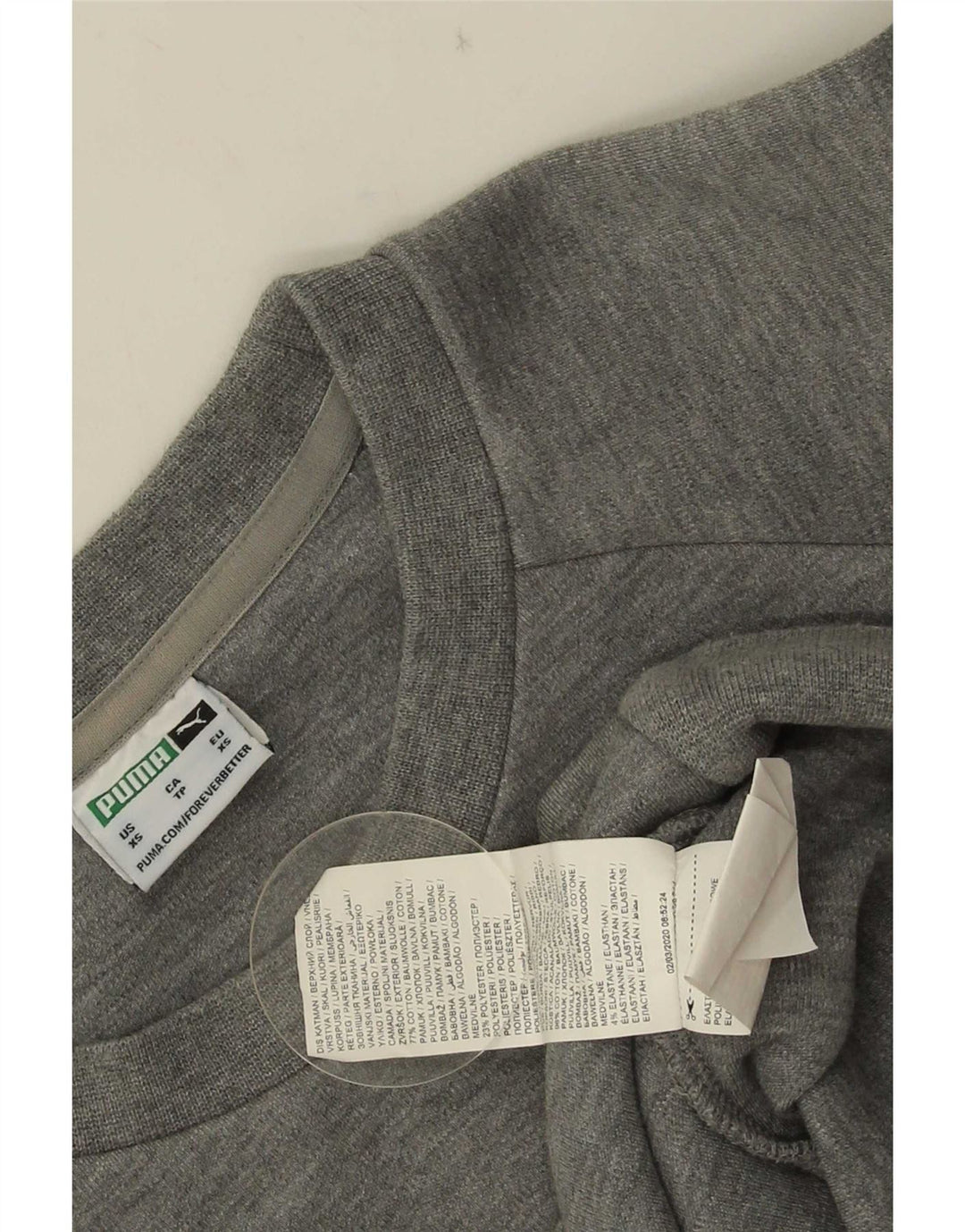 Felpa da uomo Puma Jumper XS in cotone grigio