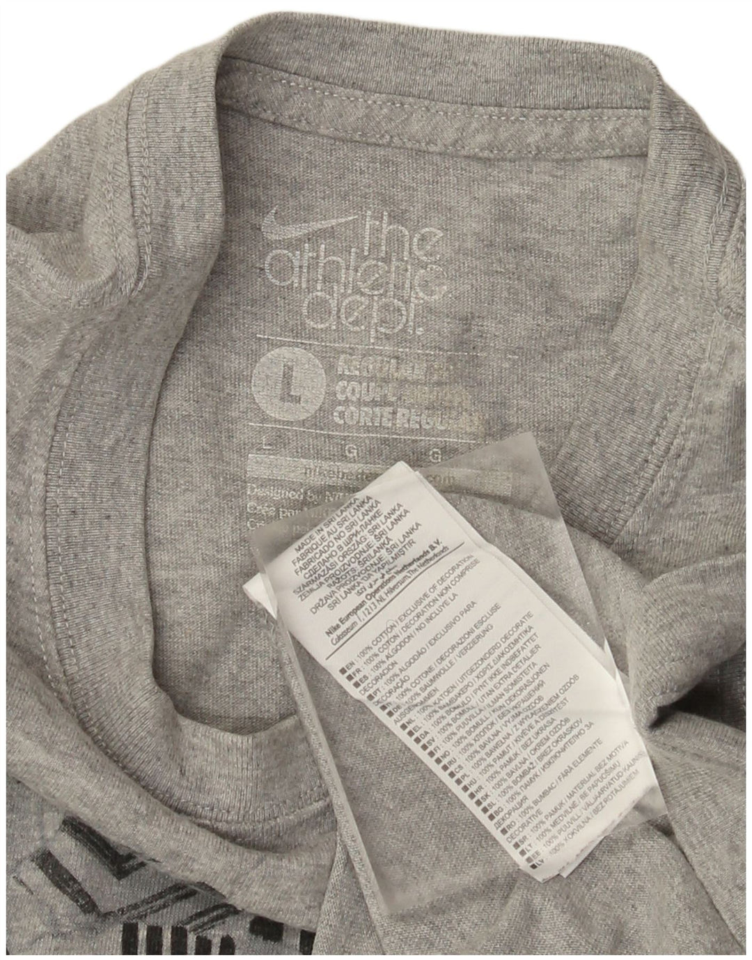 T-shirt grafica da uomo Nike Regular Fit, taglia grande, in cotone grigio