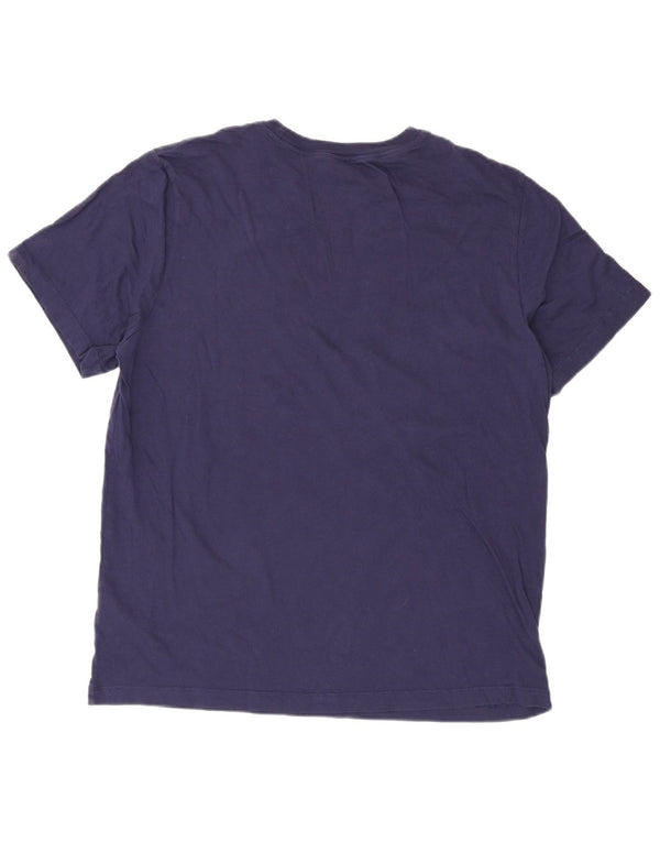 T-shirt grafica da uomo Nike Top Large in cotone blu navy