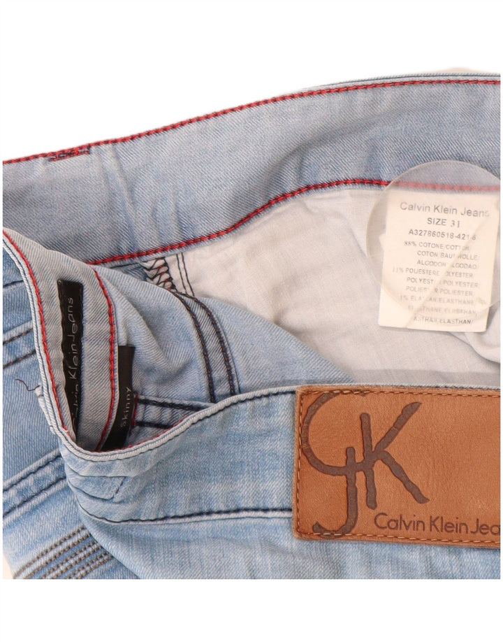Jeans slim da donna Calvin Klein W34 L32 cotone blu