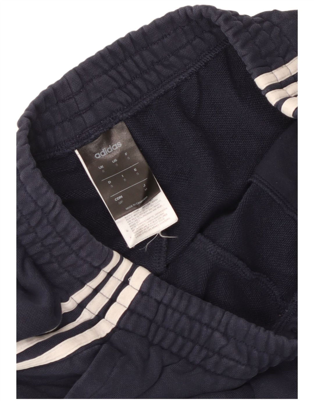 Pantaloncini sportivi da uomo Adidas piccoli in cotone blu navy