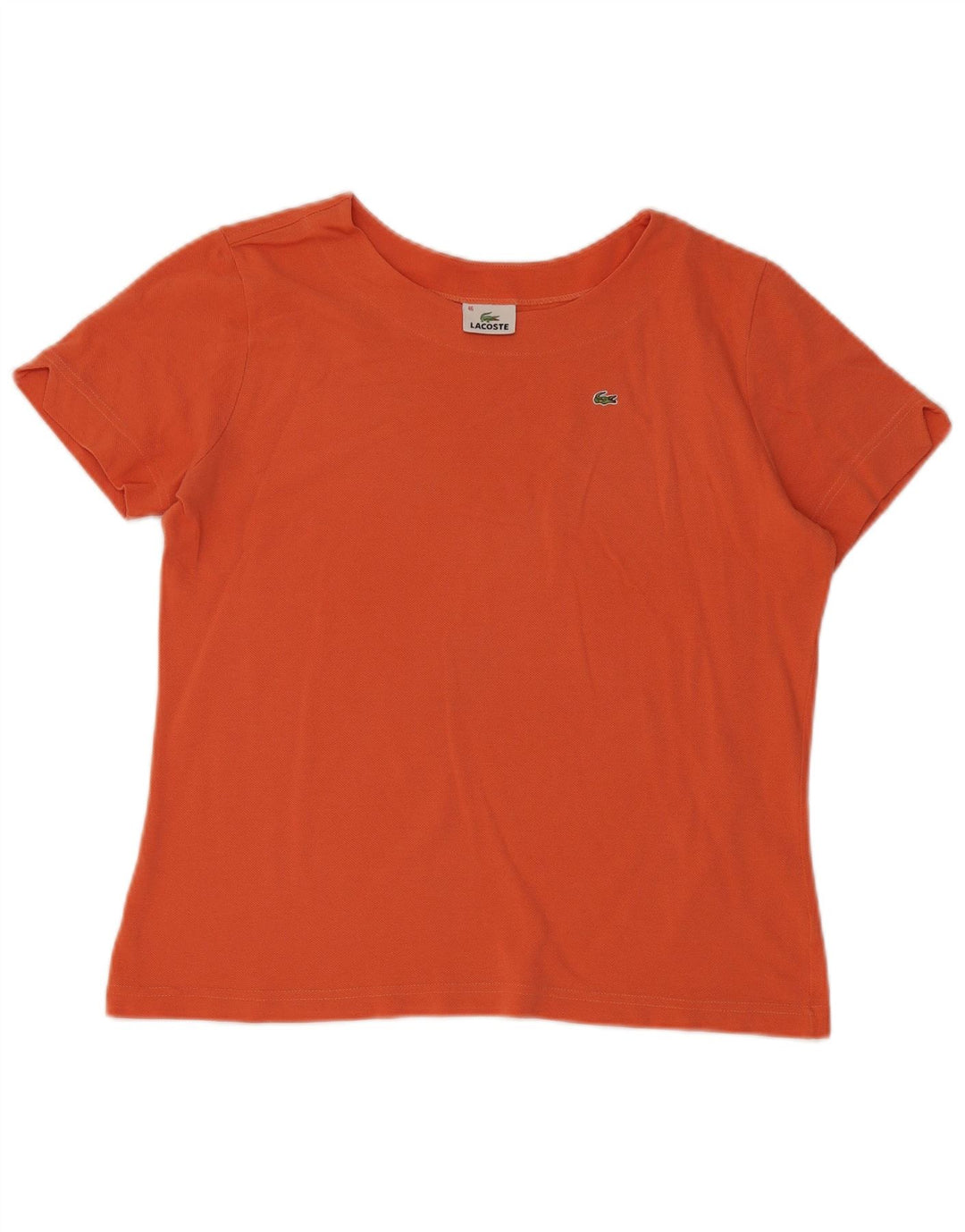 T-shirt da donna Lacoste taglia 46 XL in cotone arancione