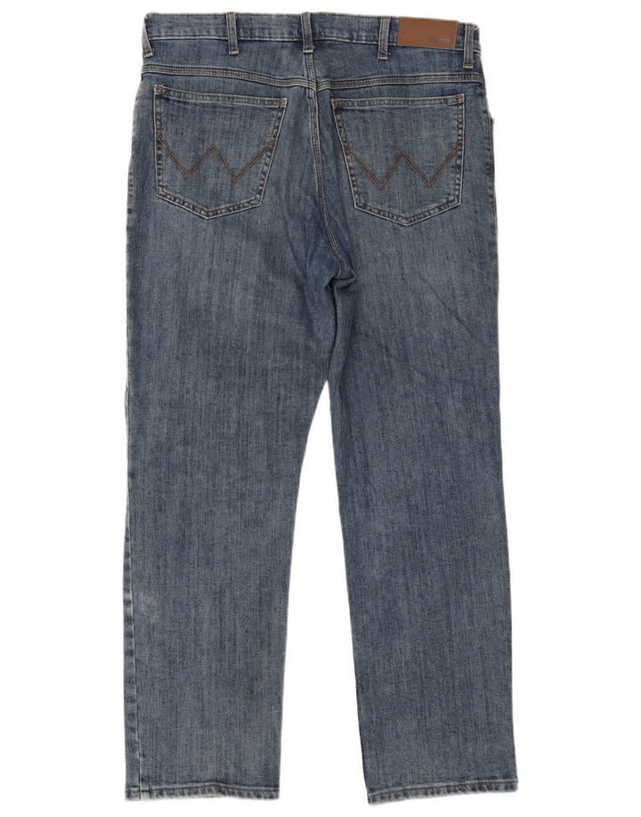 Jeans dritti da uomo Wrangler W36 L30 cotone blu