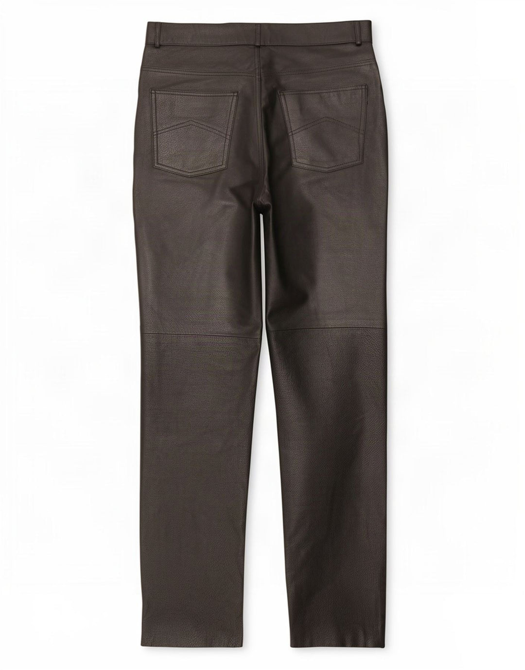 Pantaloni dritti in pelle vintage da donna EU 40 medi W29 L31 neri