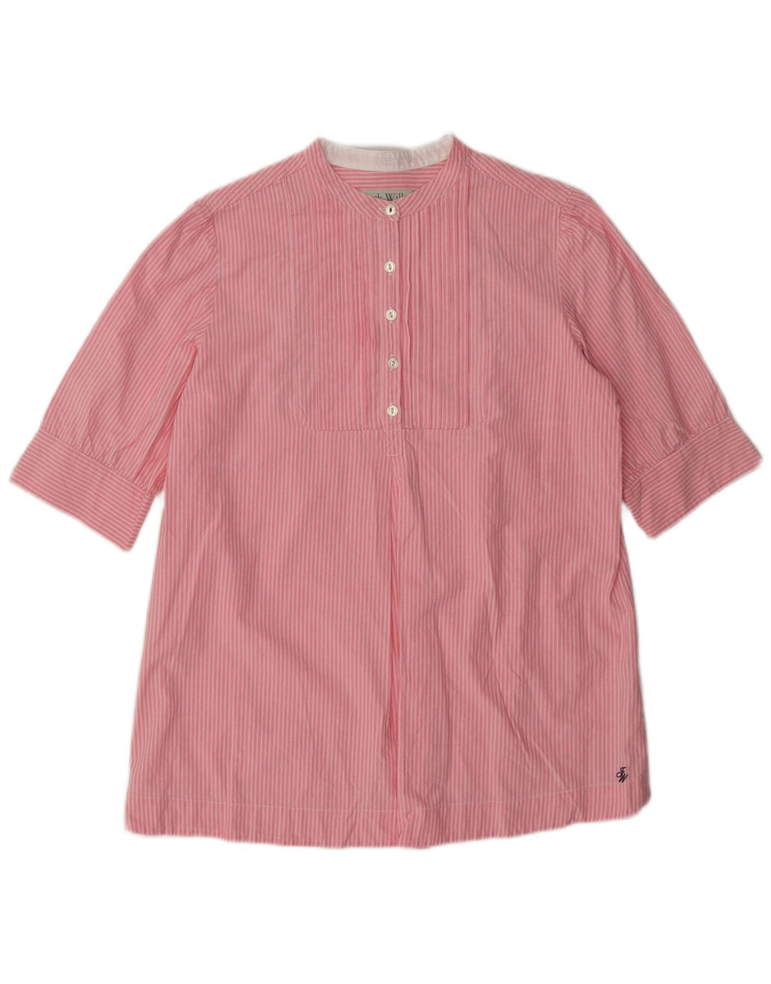 Camicia pullover a maniche corte da donna Jack Wills UK 12 a righe rosa medio
