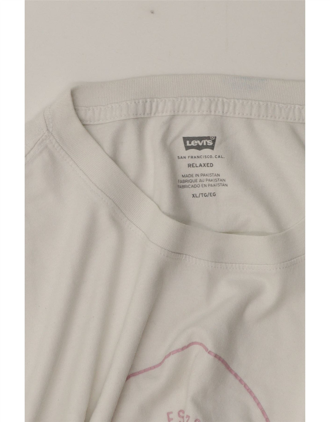 T-shirt grafica da uomo Levi's Top XL in cotone bianco