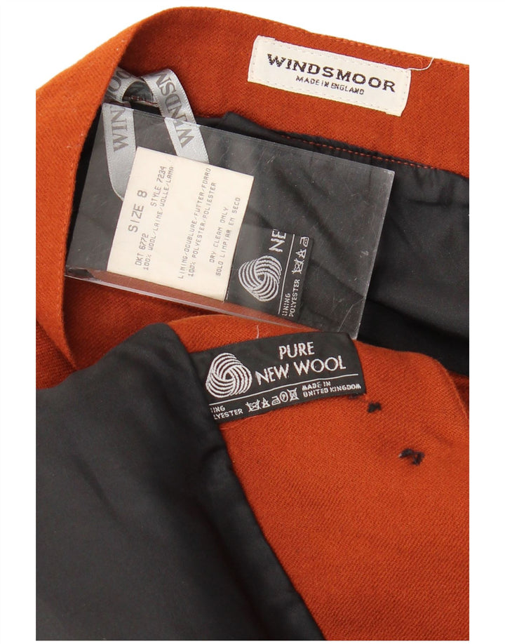 Set gonna oversize da 2 pezzi da donna Windsmoor UK 8 piccolo W26 lana vergine marrone