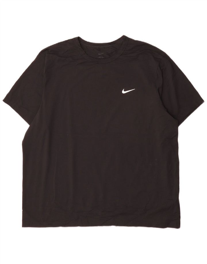 T-shirt Nike Dri Fit da uomo 2XL nera in poliestere