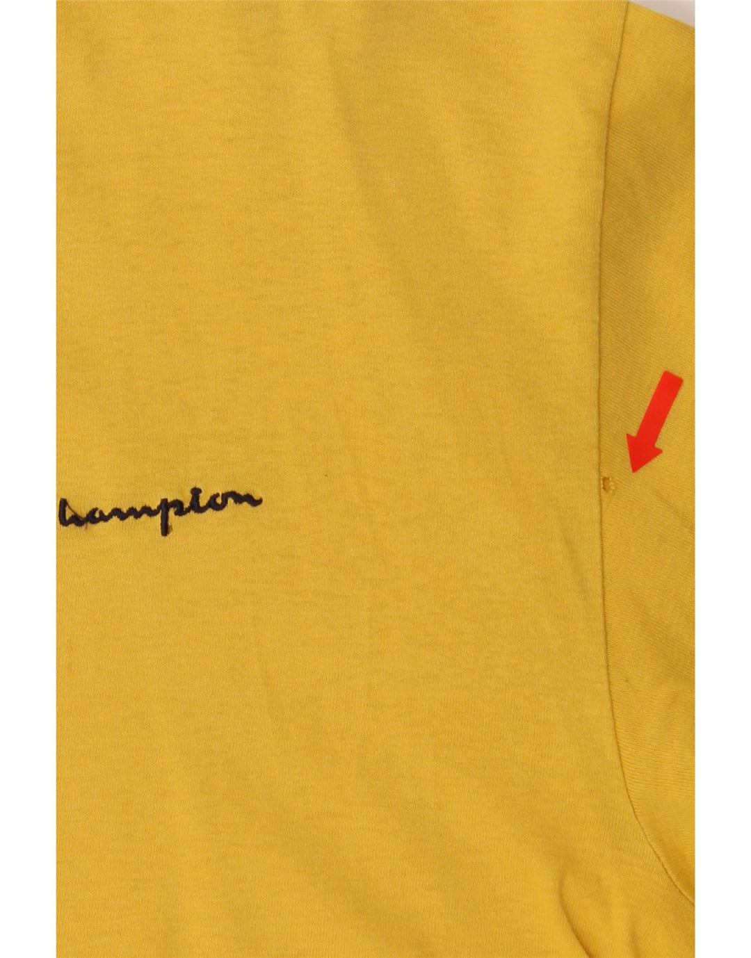 CHAMPION Mens T-Shirt Top XL Yellow Vintage Champion and Second-Hand Champion from Messina Hembry 