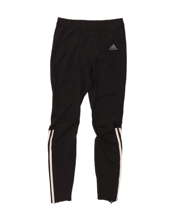 Pantaloni da tuta Adidas Climalite da donna UK 12 Medium Nero Poliestere