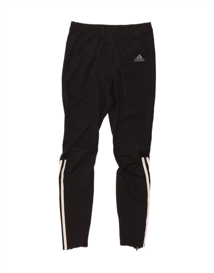 Pantaloni da tuta Adidas Climalite da donna UK 12 Medium Nero Poliestere