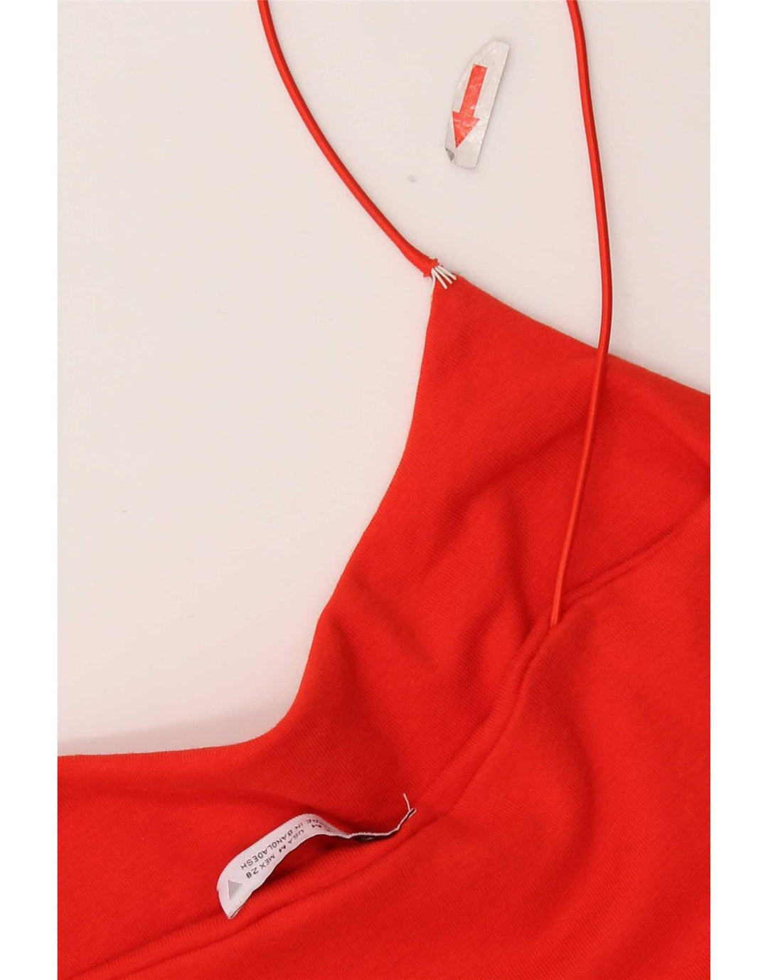Abito sottoveste da donna Zara UK 12 rosso medio in cotone