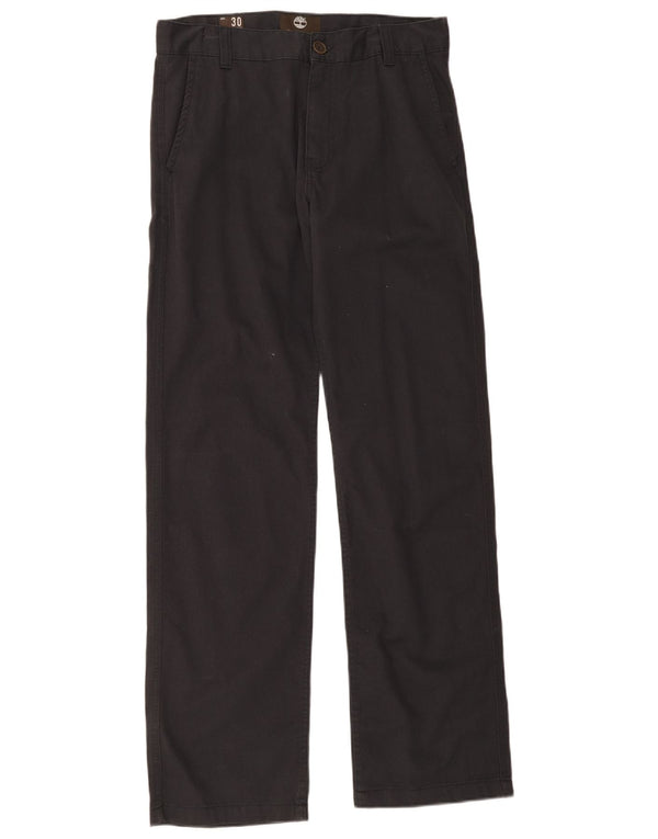Pantaloni chino dritti da uomo Timberland W30 L34 cotone grigio
