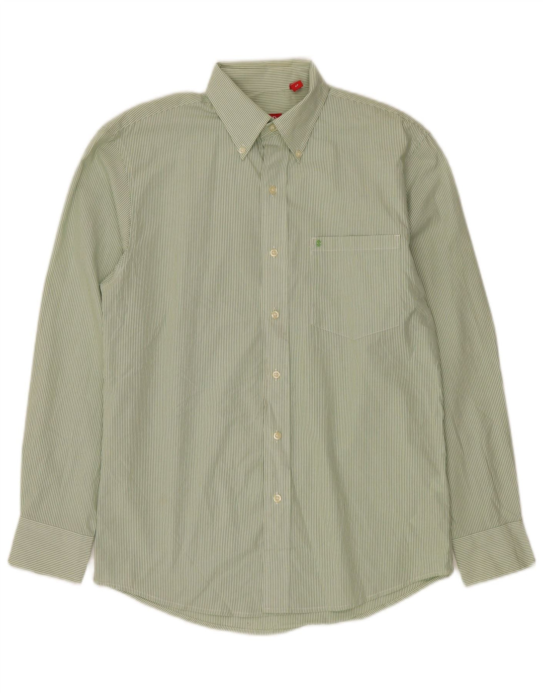 Camicia Uomo Izod Small Verde Gessato in Cotone