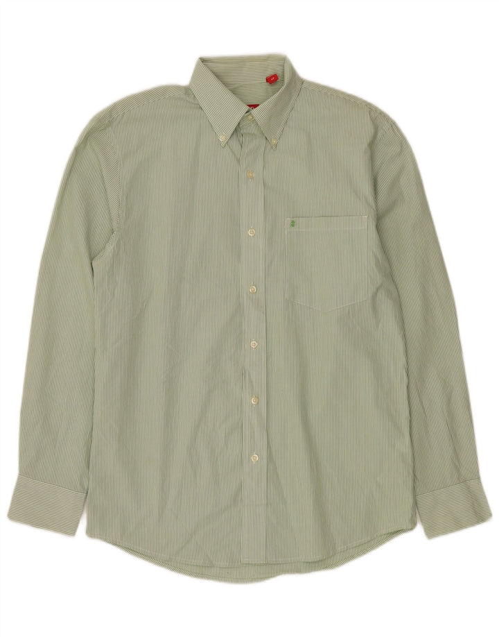Camicia Uomo Izod Small Verde Gessato in Cotone