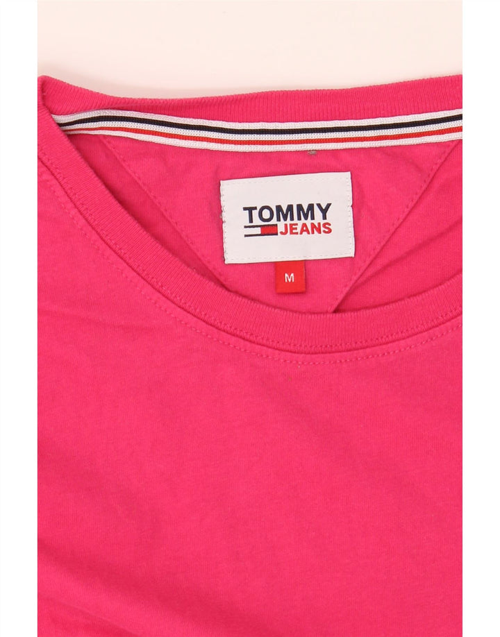 TOMMY HILFIGER Mens T-Shirt Top Medium Pink Cotton Vintage Tommy Hilfiger and Second-Hand Tommy Hilfiger from Messina Hembry 