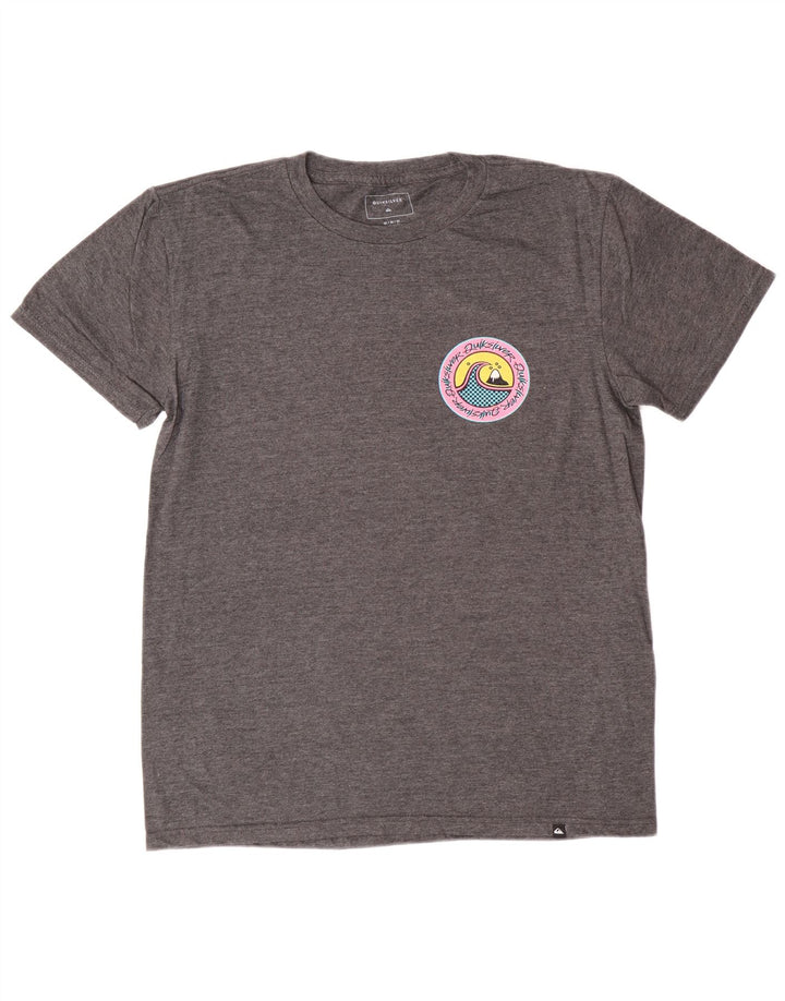 T-shirt grafica da uomo con vestibilità regolare Quiksilver, cotone grigio medio
