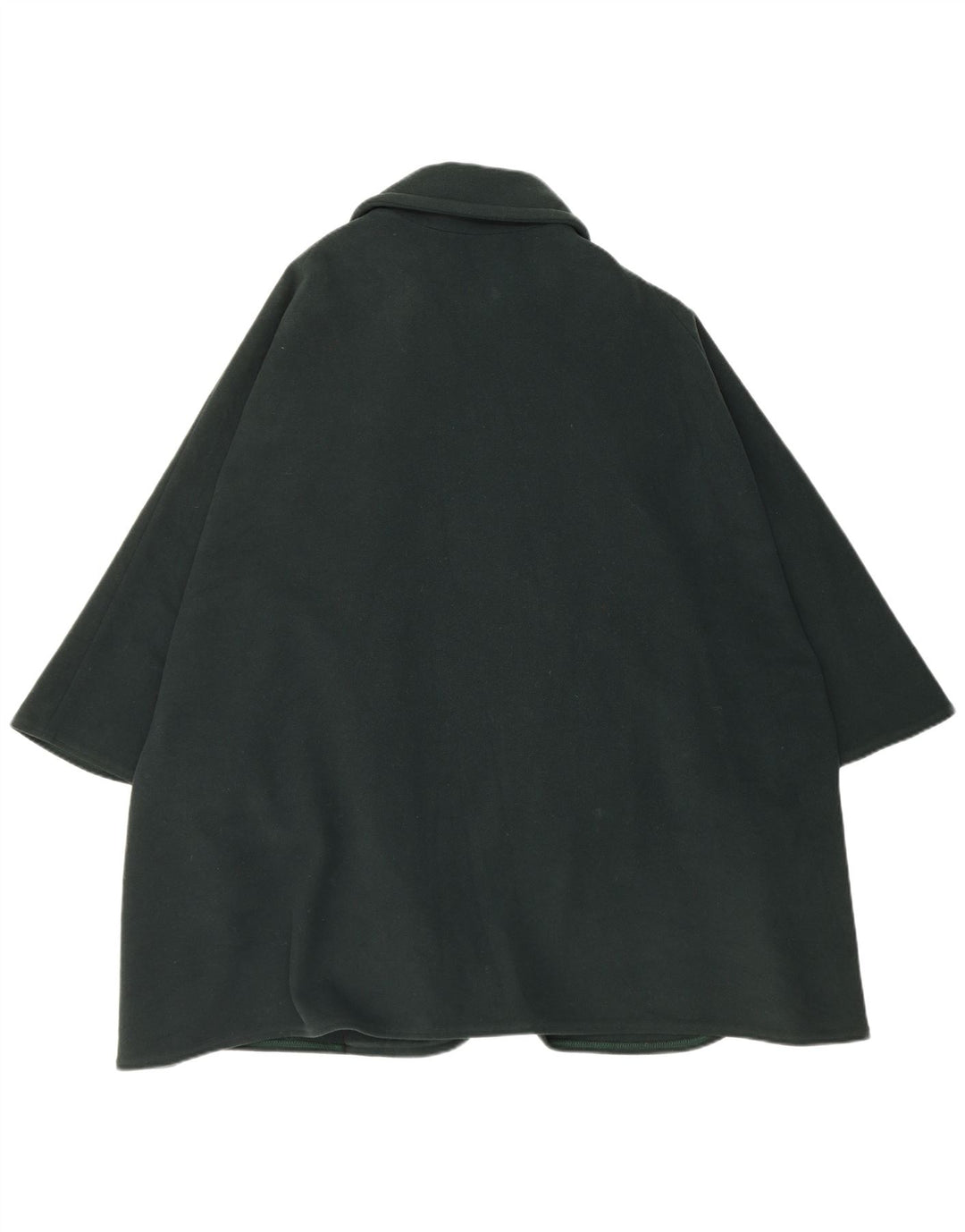 Cappotto poncho vintage da donna doppio petto taglia unica verde