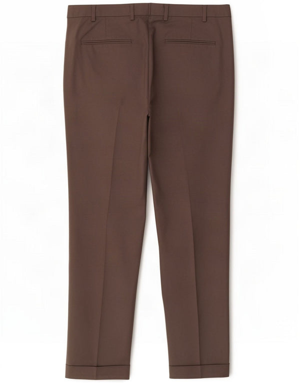 Marks & Spencer Mens Straight Pegged Suit Trousers W36 L29 Grey Cotton