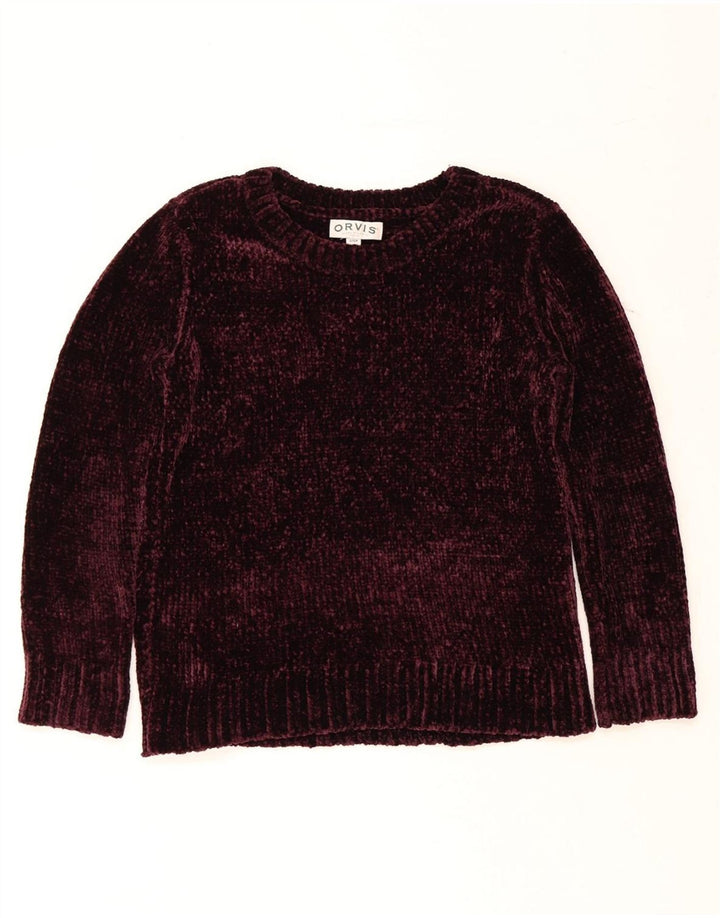 ORVIS Womens Boat Neck Jumper Sweater UK 10 Small Burgundy Polyester Vintage Orvis and Second-Hand Orvis from Messina Hembry 