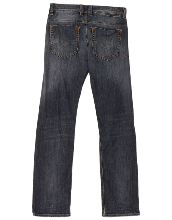 Jeans dritti slim regolari da uomo Diesel Safado W27 L30 cotone blu