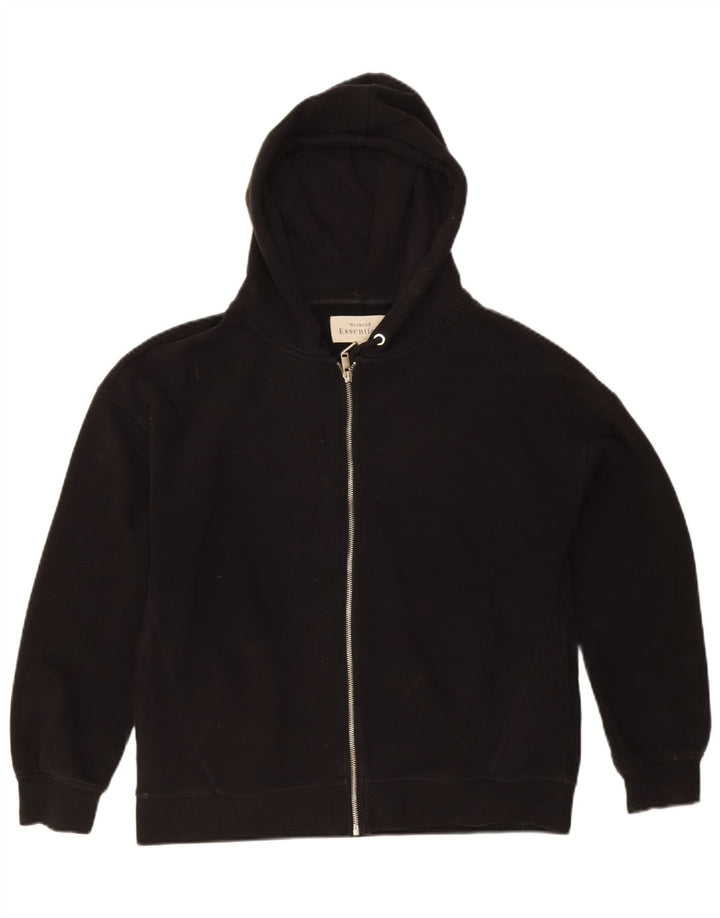 Maglione con cappuccio e zip da donna Essentials UK 14 cotone nero medio
