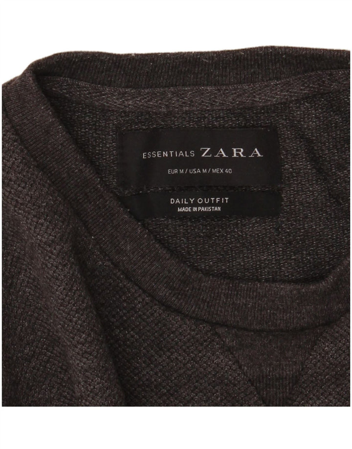 Felpa Zara Da Uomo Maglione Grigio Medio