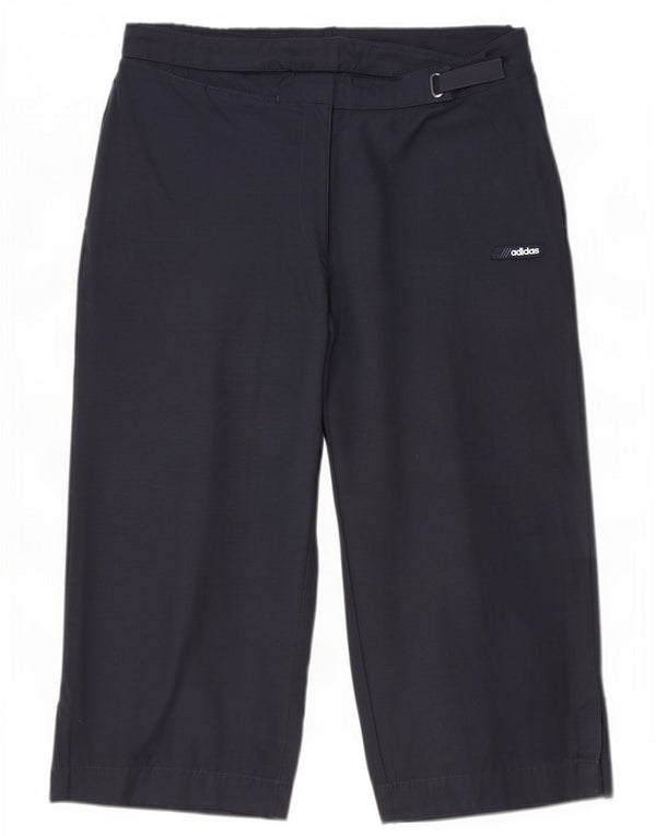 Pantaloncini Bermuda da donna Adidas UK 12 Medium W30 Blu Navy Cotone