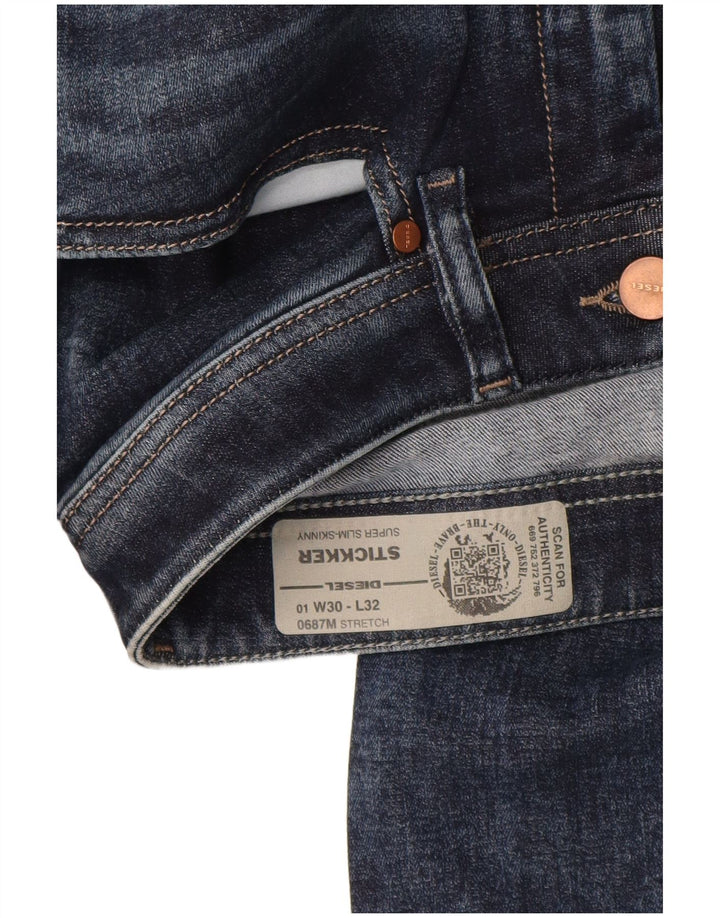 Jeans skinny super slim Stickker da donna DIESEL W30 L30 cotone blu navy