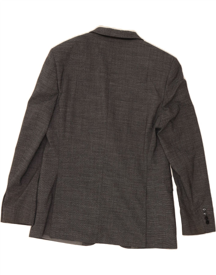 JOHN LEWIS Mens Slim Fit 2 Button Blazer Jacket UK 44 2XL Grey Wool Vintage John Lewis and Second-Hand John Lewis from Messina Hembry 