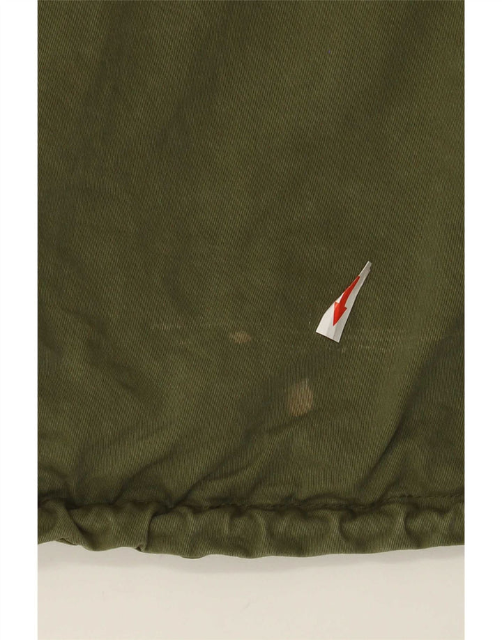 Giubbotto bomber oversize con grafica Zara da donna UK 14 cotone kaki medio