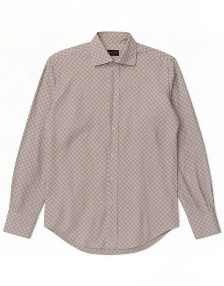 Massimo Dutti Camicia da uomo taglia 40 Blu medio geometrico