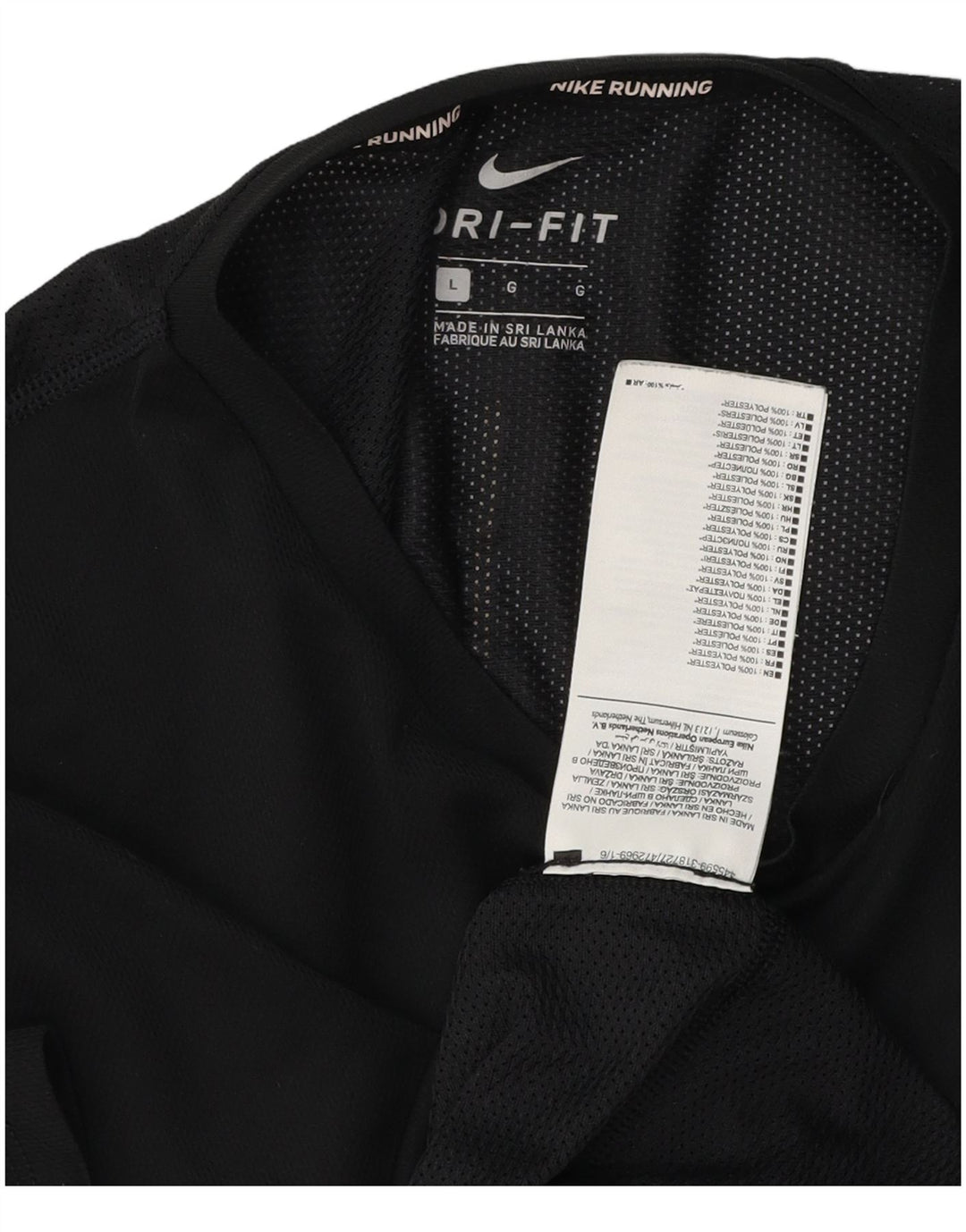 T-shirt Nike Dri Fit da uomo, grande, in poliestere nero