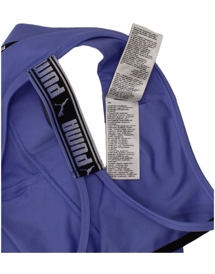 Reggiseno sportivo grafico da donna Puma Top sportivo in poliestere blu medio