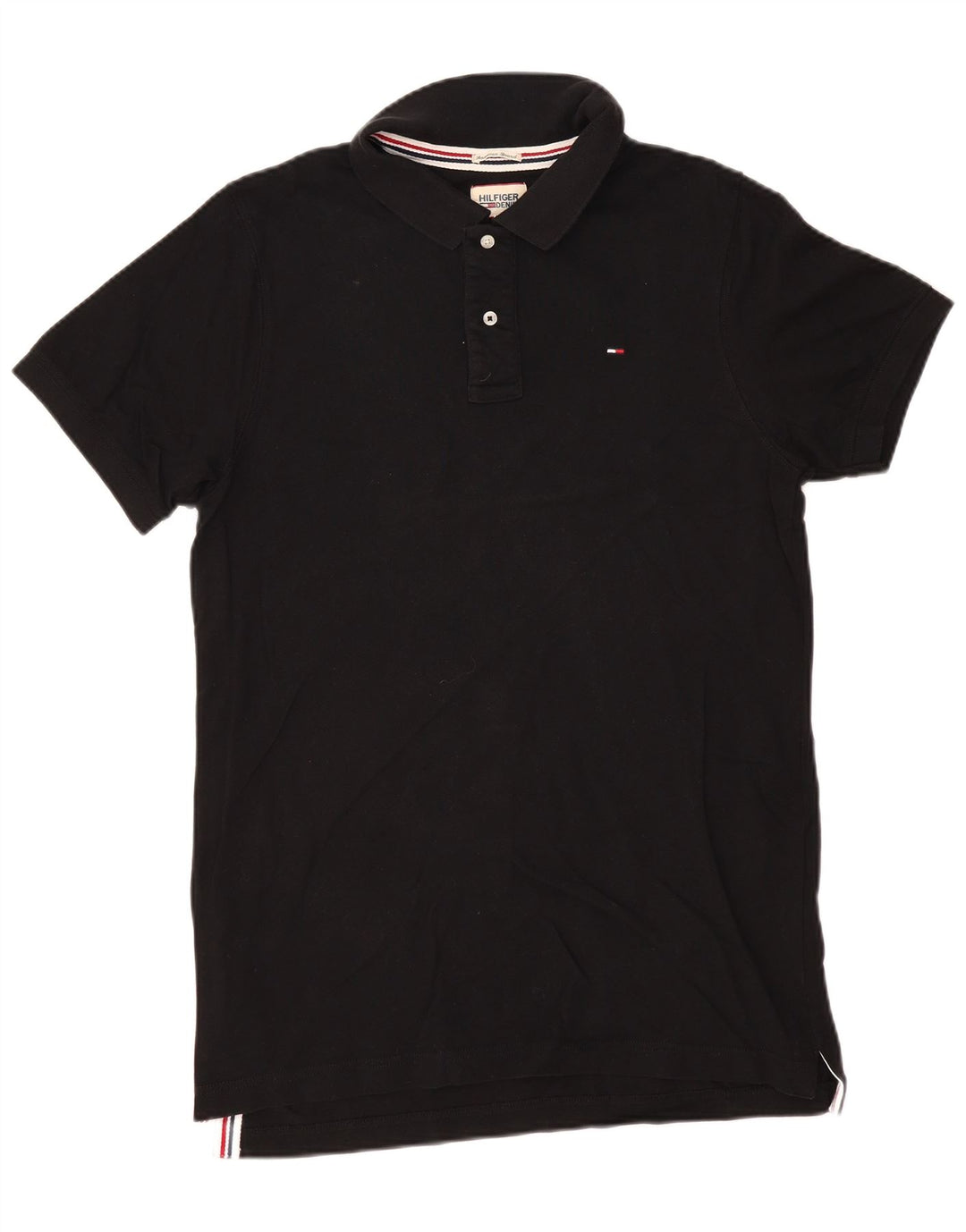 TOMMY HILFIGER Polo da uomo XL in cotone nero