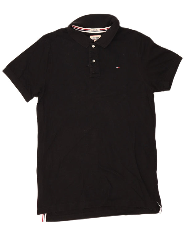 TOMMY HILFIGER Polo da uomo XL in cotone nero
