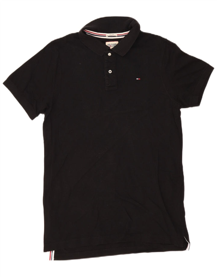 TOMMY HILFIGER Polo da uomo XL in cotone nero