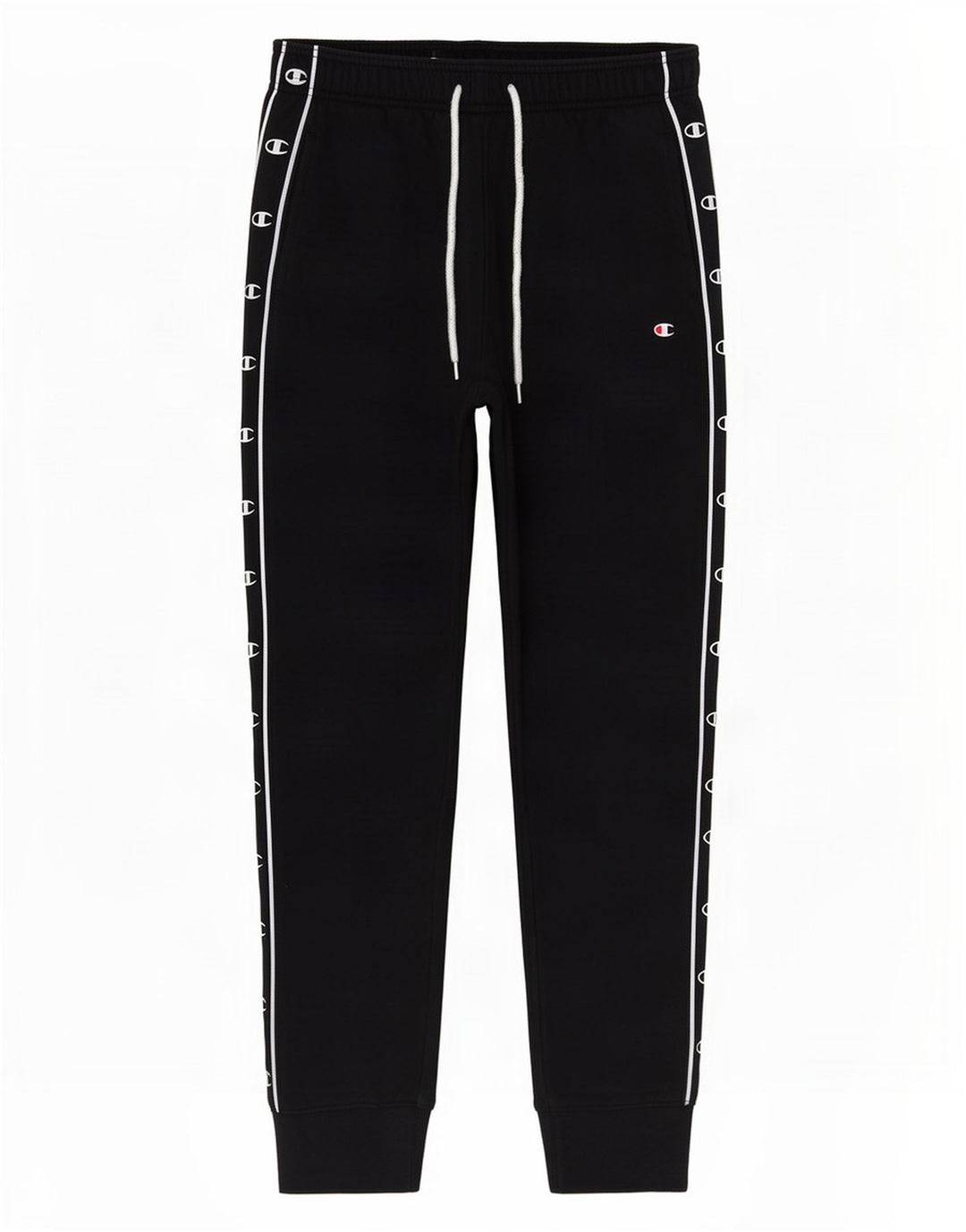 Pantaloni da tuta con grafica Champion da uomo, pantaloni da jogging, cotone medio nero