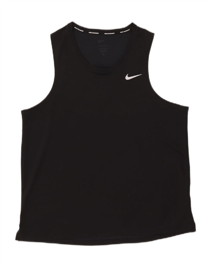 Canotta Nike Dri Fit da donna UK 16 grande poliestere nero