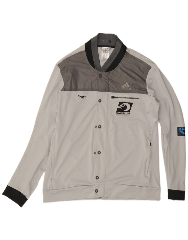 Giacca da ginnastica da uomo Adidas Climacool Graphic, giacca grande, colore grigio