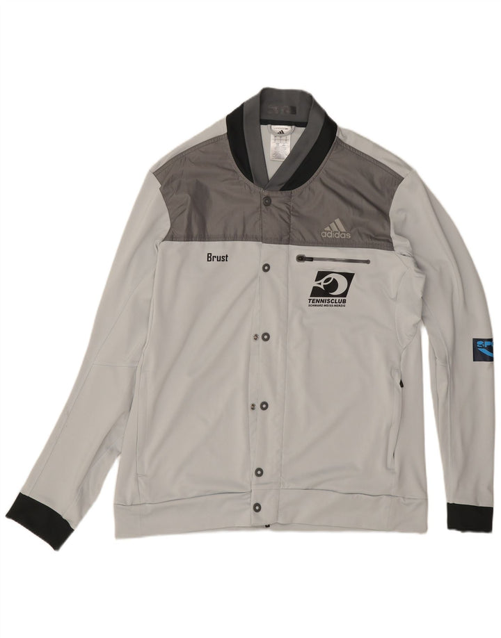 Giacca da ginnastica da uomo Adidas Climacool Graphic, giacca grande, colore grigio