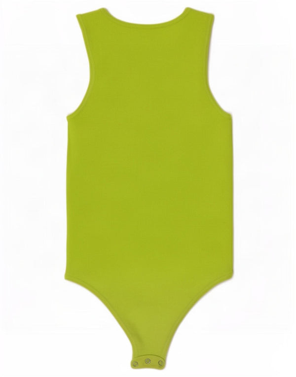 Body senza maniche da donna Zara UK 12 Viscosa verde medio