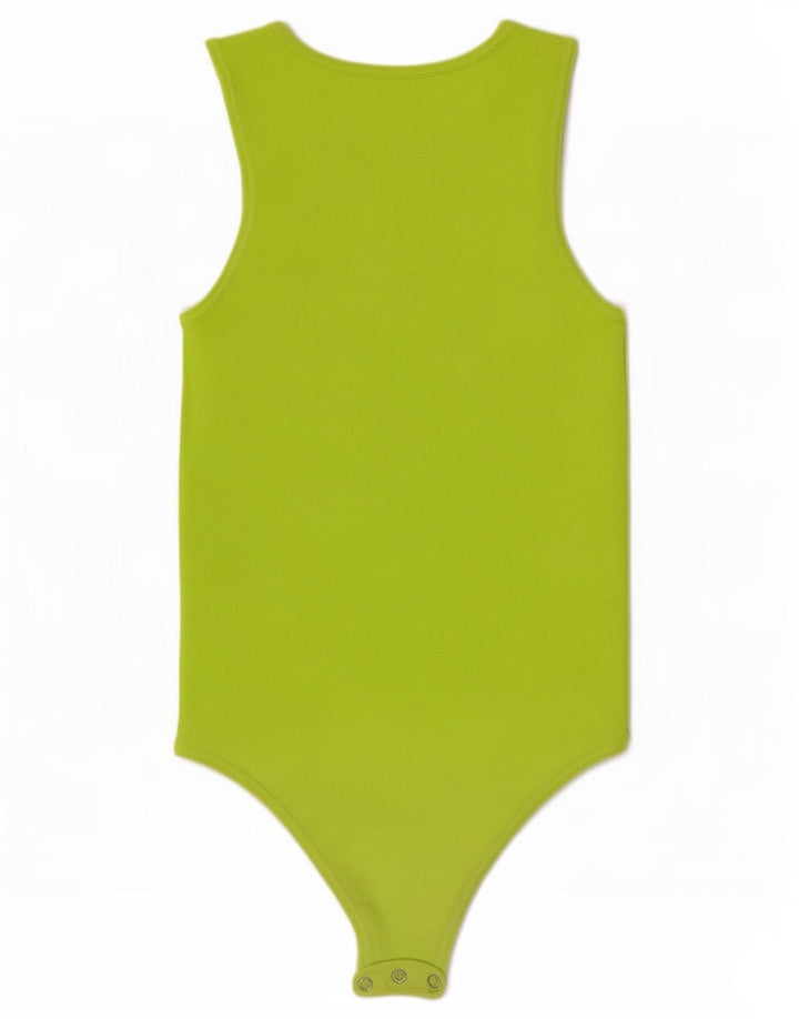 Body senza maniche da donna Zara UK 12 Viscosa verde medio