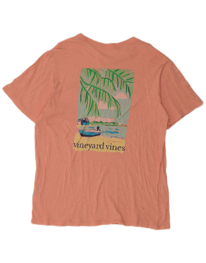 T-shirt grafica da uomo Vineyard Vines Top in cotone rosa medio