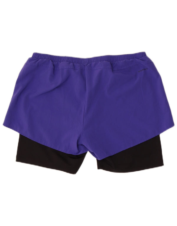 Pantaloncini sportivi Adidas Aeroready da donna UK 16/18 Large Purple Colourblock